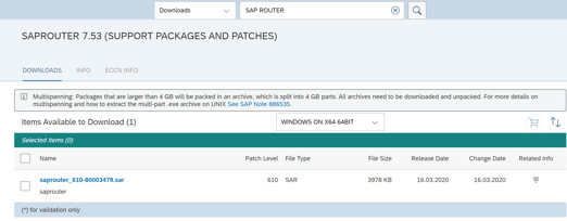 SAP ROUTER DOWNLOAD