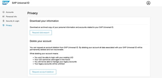 SAP Universal ID Request