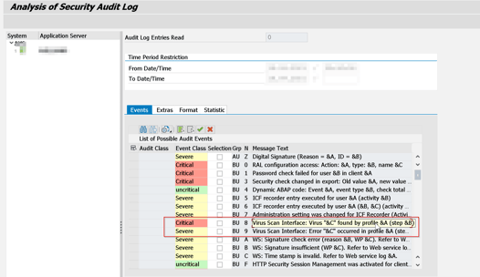 Analysis of Security Audit Log
