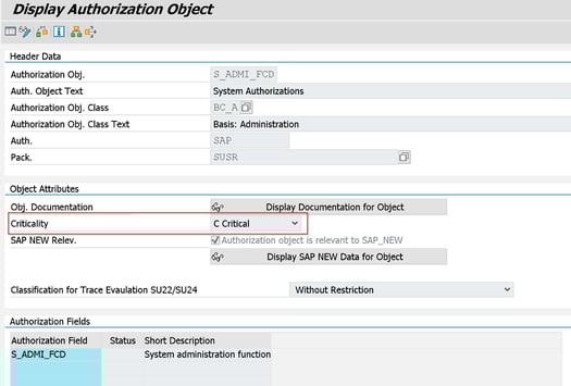 Authorization object critical