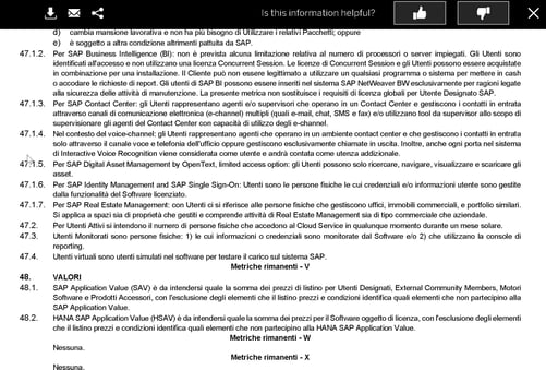Contratto uso SAP