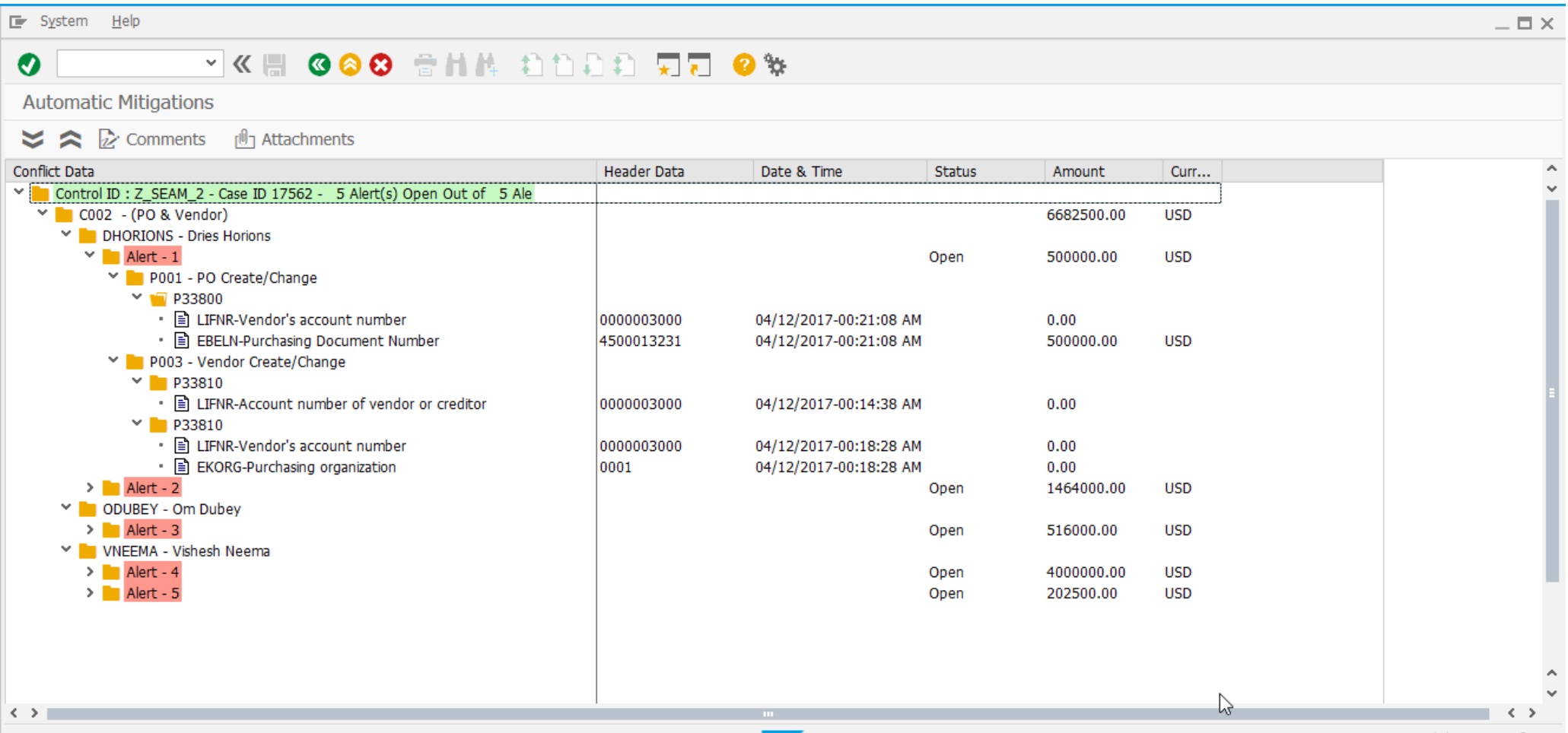 Controlli SAP