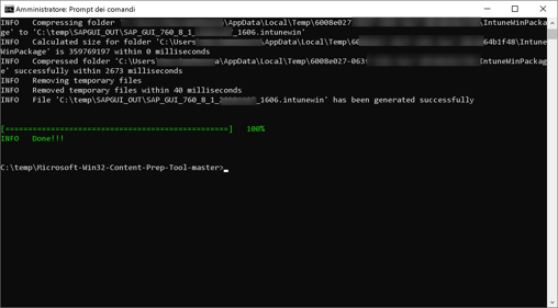 INTUNE PREP SAP GUI RESULT
