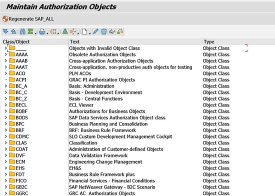 Maintain Authorization Objects