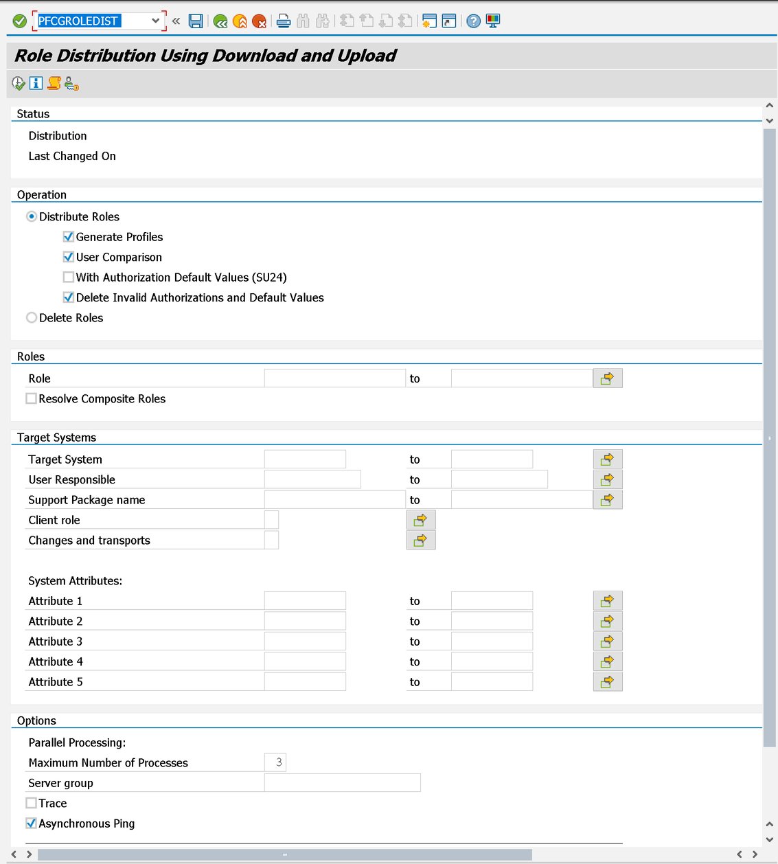 Transactions for SAP Roles (and Security Manager)