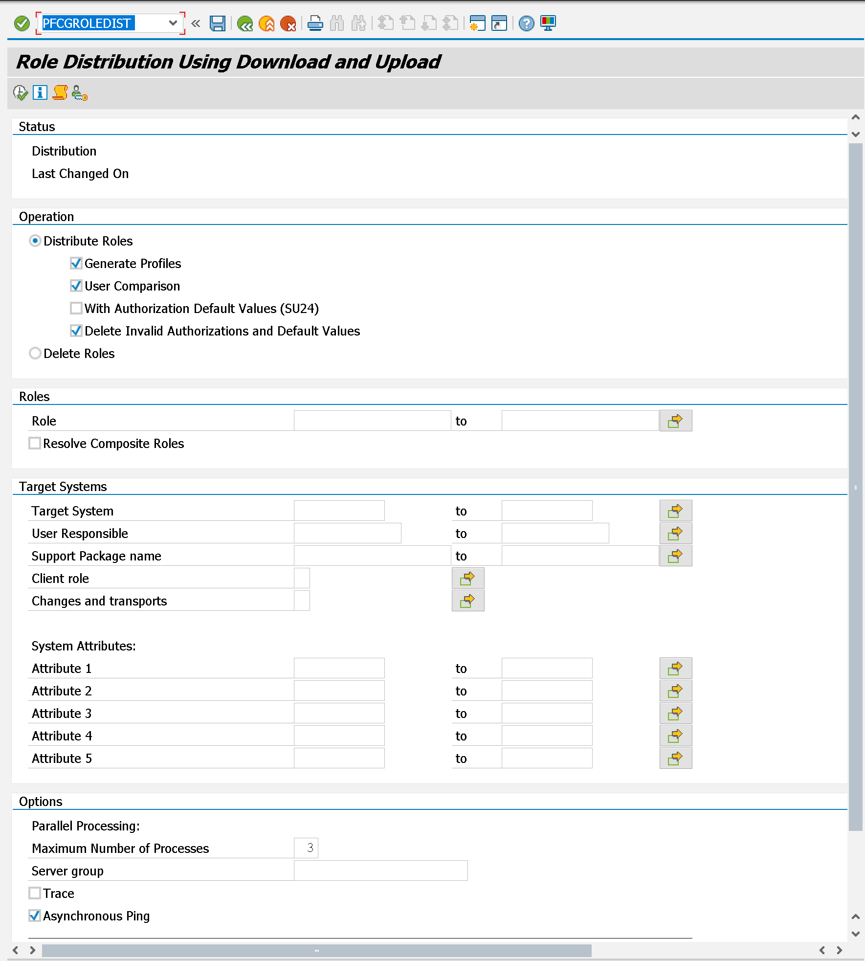 Transactions for SAP Roles (and Security Manager)