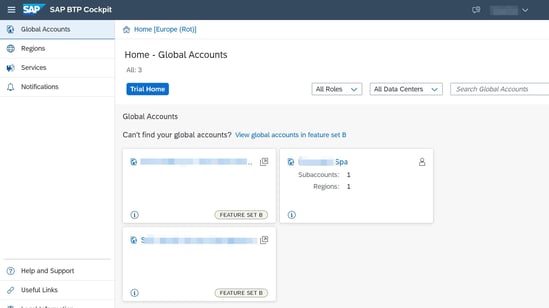 SAP BTP Global Account