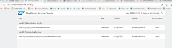 SAP Cloud Identity Services