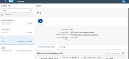 SAP IAG SYSTEM IAS