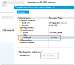 SAP SPOOL AUTHORIZATION