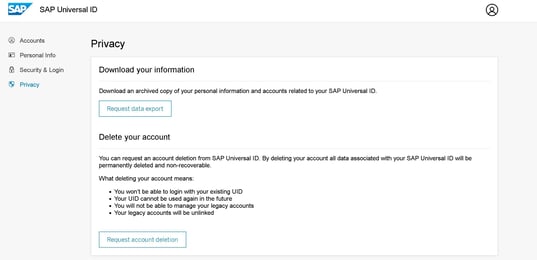 SAP Universal ID Request