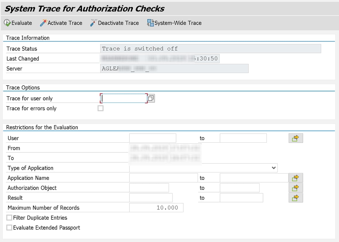 SAP STAUTHTRACE cosa è e come funziona questa transazione?