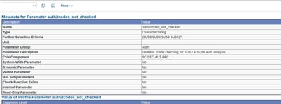 Display Profile Parameter Details