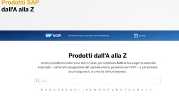 Prodotti SAP dalla A alla Z