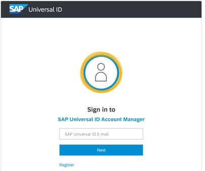 SAP Universal ID logon